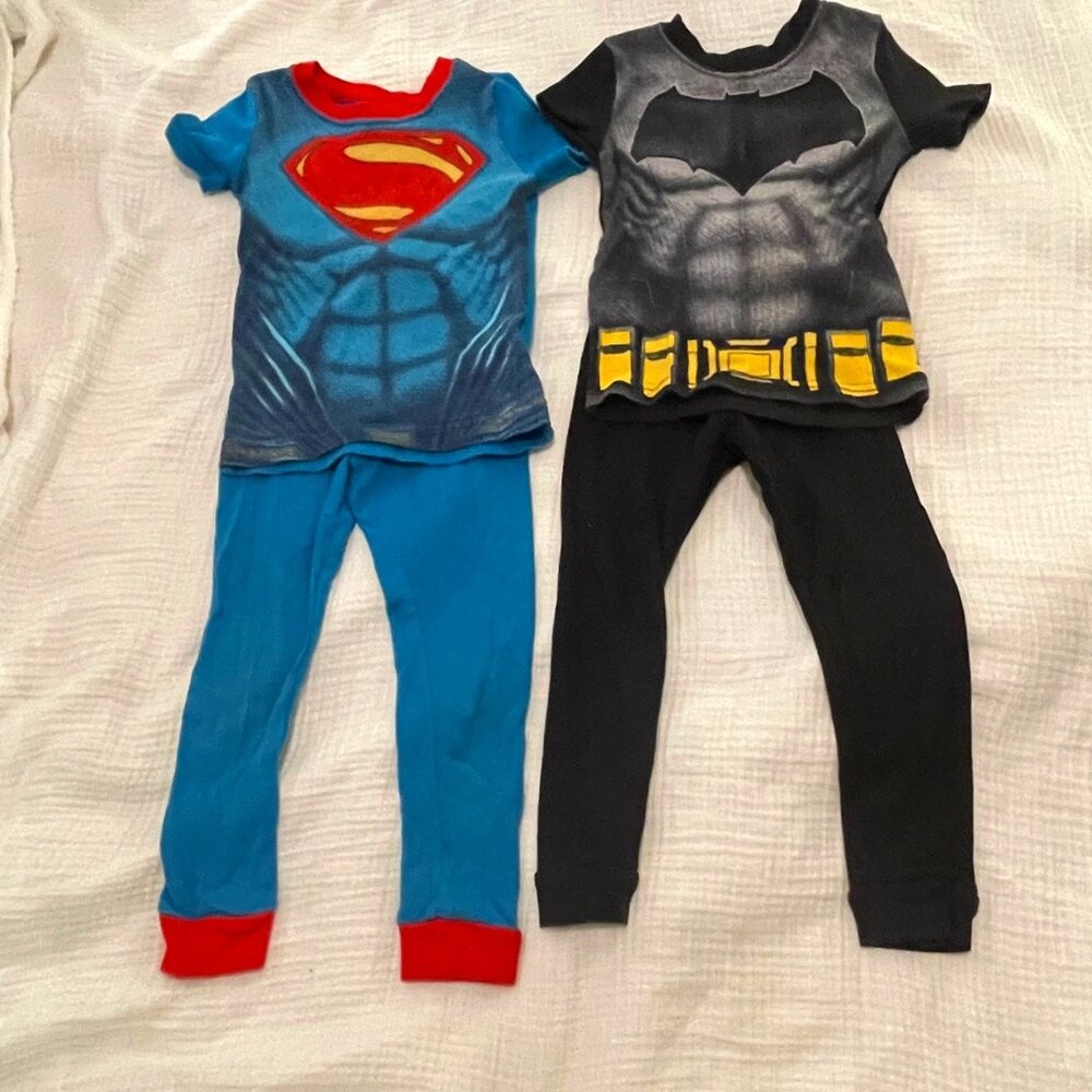 Superman and Batman PJ's Sets Size 2T